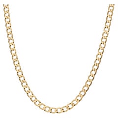 9ct Yellow Gold 4.85mm Filed Curb Chain 20.30 grams