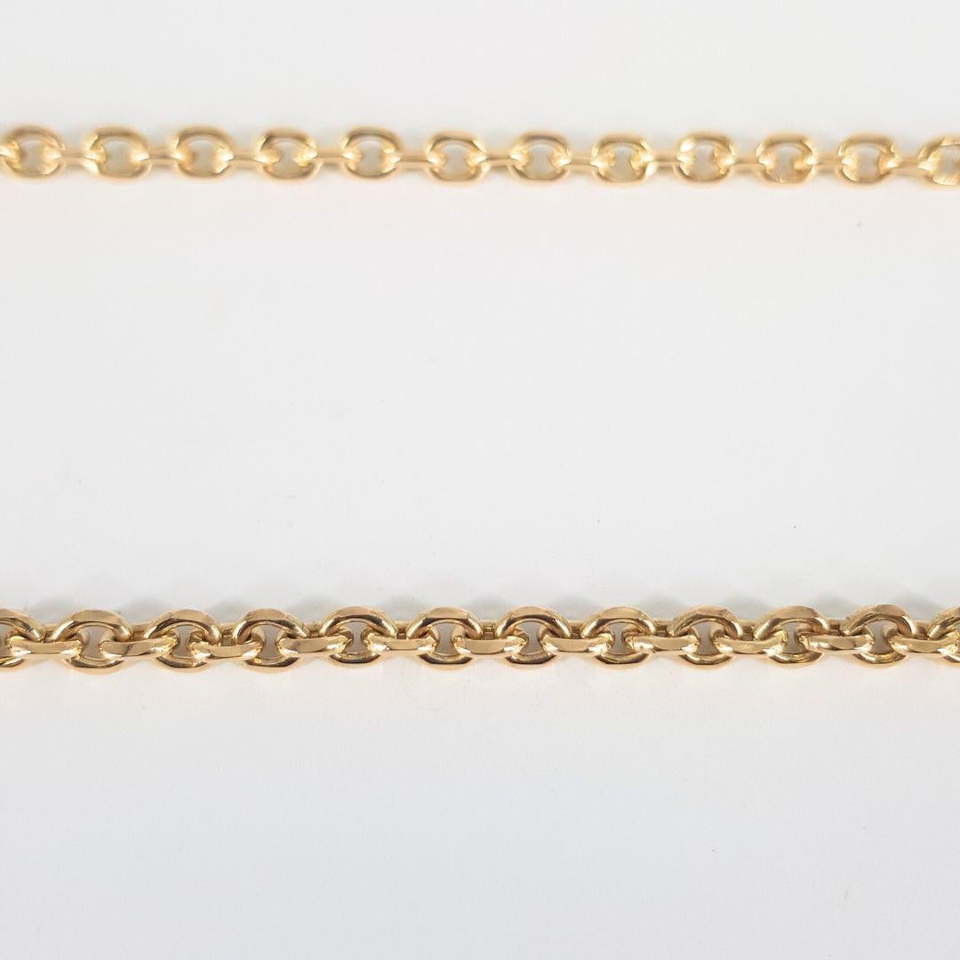 Extraordinary
Chain Attributes: 
Weight:			38gram 
Metal Colour:		Yellow gold
Metal:			9ct 
Chain measurements:
Length:                           	800mm
Width: 			4mm
