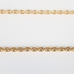 9ct Yellow Gold Anchor Link Chain And Bulldog Clasp