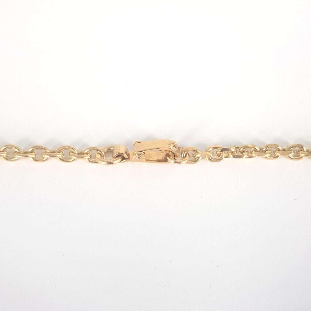 9 Carat Yellow Gold Anchor Link Chain with Lobster Clasp In Excellent Condition For Sale In Cape Town, ZA