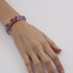 9 Carat Yellow Gold and Amethyst Bead String Bracelet