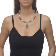 9 Carat Yellow Gold and Moonstone 'Kahlua' Beaded Tassel Necklace