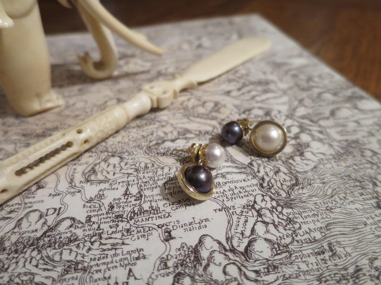 9ct Yellow Gold Pearl Drop Earrings main image 1
