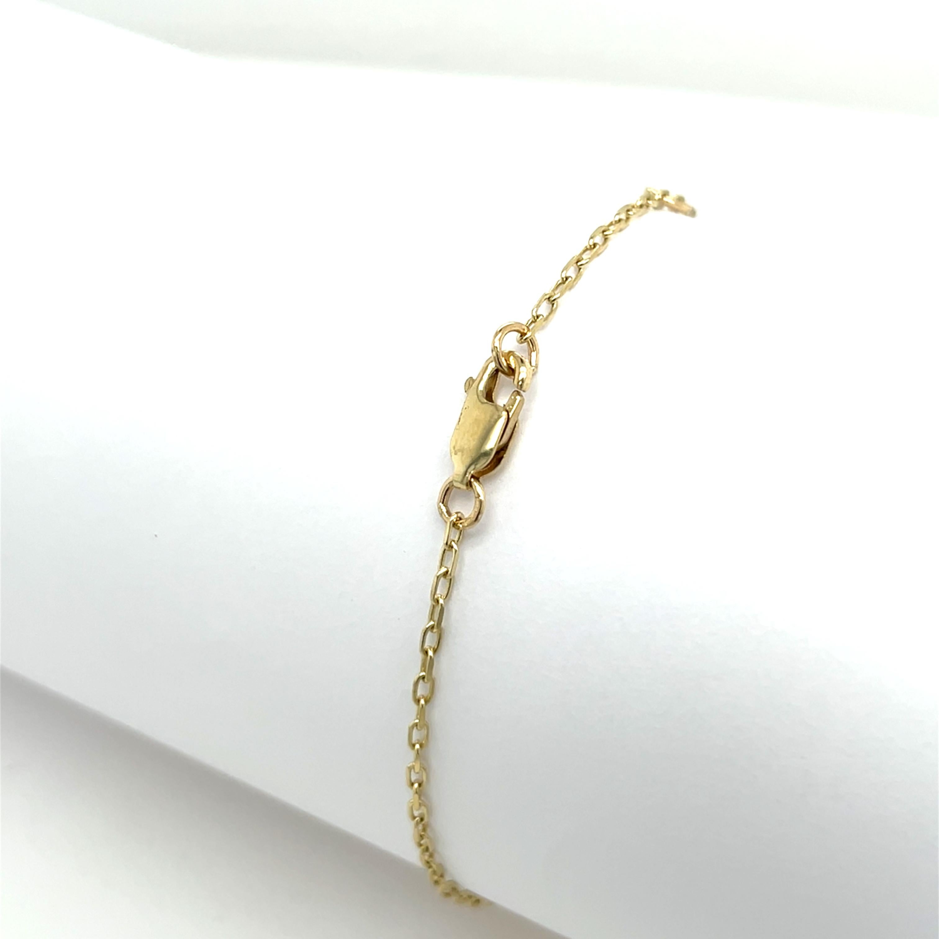 Taille ronde Bracelet Evil Eye en or jaune 9 carats serti d'aigue-marine, pierre de naissance de mars en vente