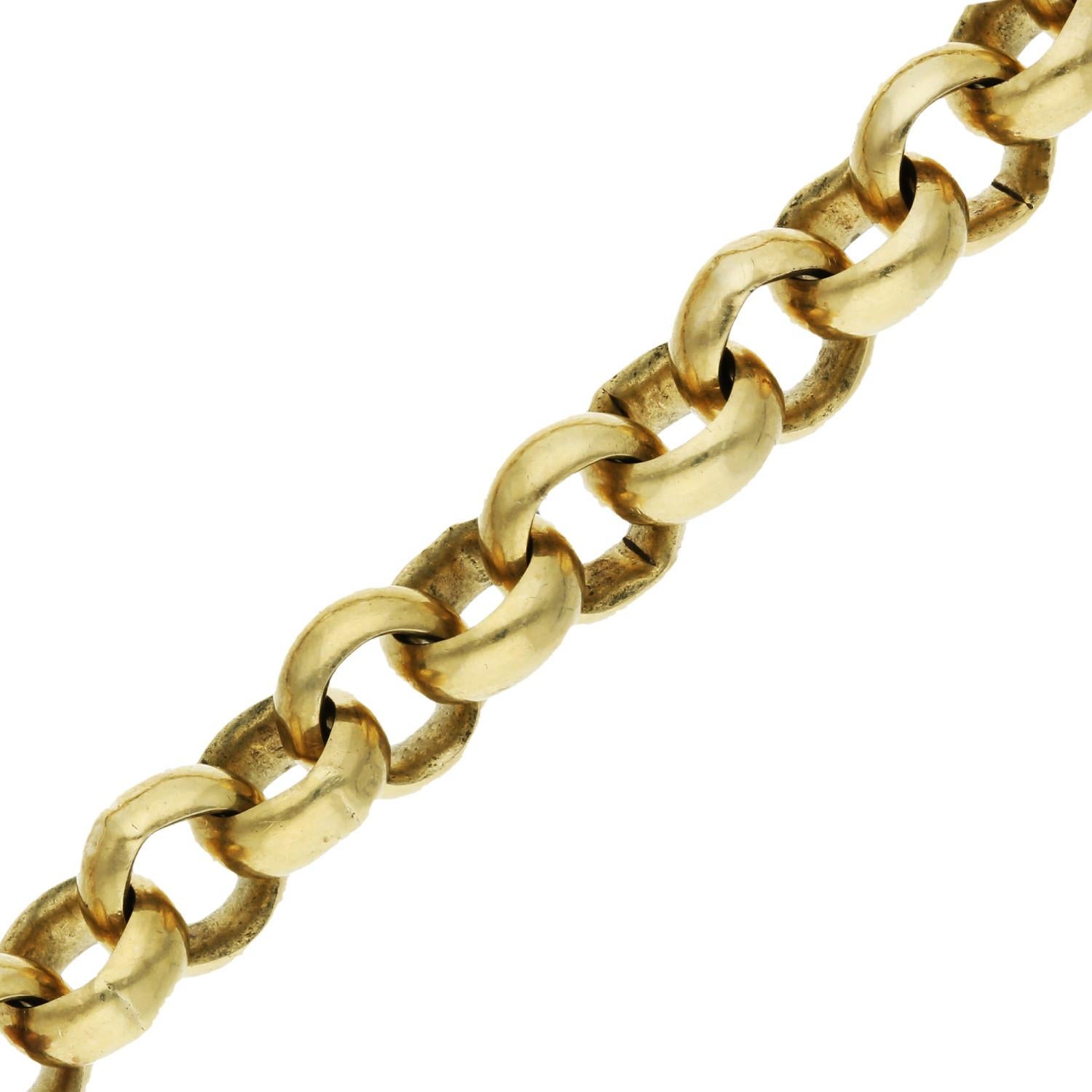 9ct Yellow Gold Belcher Link Bracelet 21.10 grams In Good Condition For Sale In Birmingham, GB