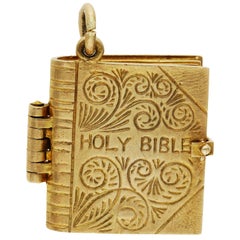 9ct Yellow Gold Bible Charm