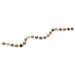 Bracelet en or jaune 9ct serti de tourmalines mixtes naturelles