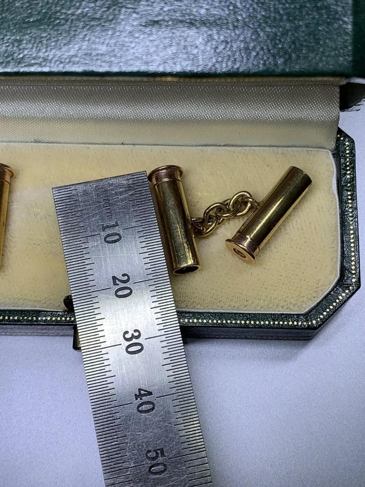 da uomo o donna Gemelli a forma di proiettile in oro giallo 9ct tinta unita in vendita
