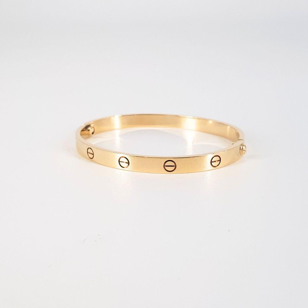 9 Karat Gelbgold Armband im Cartier-Stil im Zustand „Gut“ in Cape Town, ZA