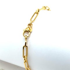 9ct Yellow Gold Chain Paper link Bracelet