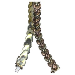 Bracelet à maillons cubains en or jaune 9 ct.