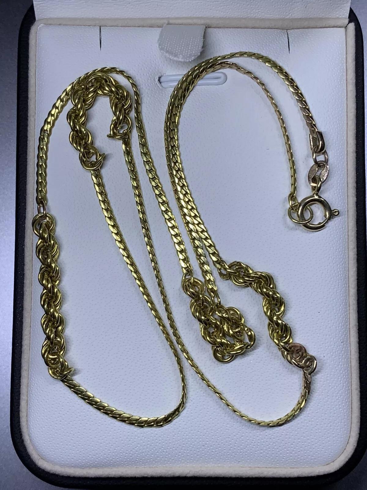 9ct Yellow gold chunky curb cuban link rope chain necklace 7 In New Condition For Sale In London, GB