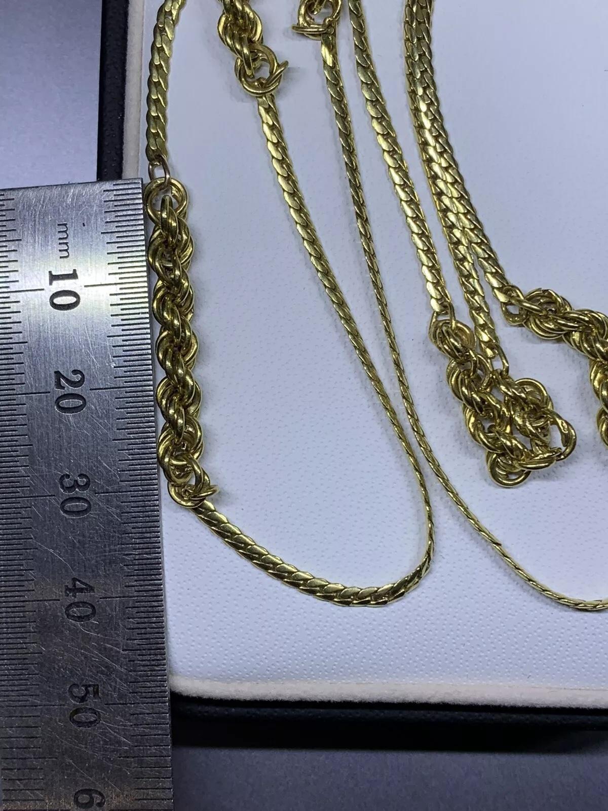 Women's or Men's 9ct Yellow gold chunky curb cuban link rope chain necklace 7 For Sale