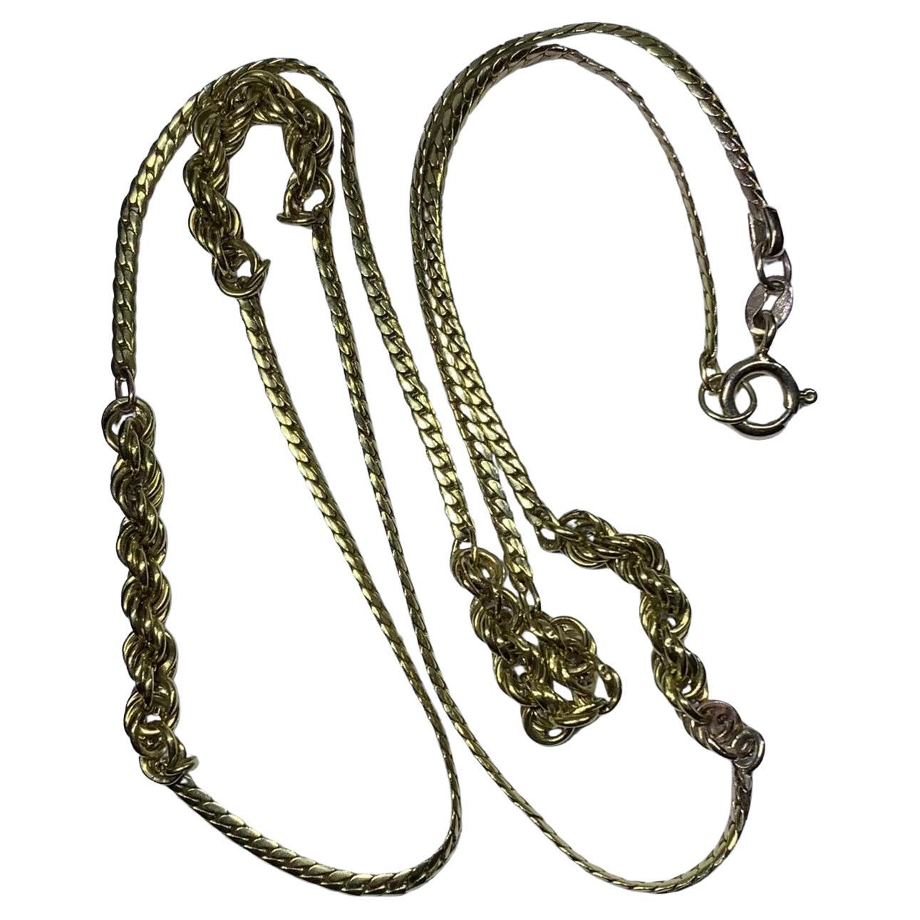 9ct Yellow gold chunky curb cuban link rope chain necklace 7 For Sale