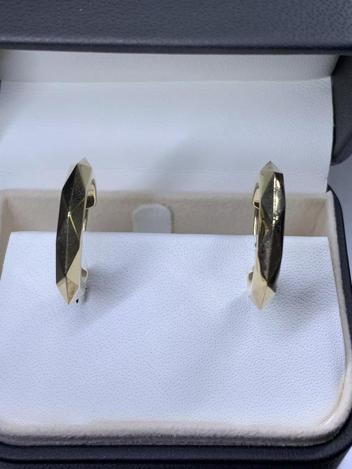 Boucles d'oreilles en or jaune 9 ct. en vente 5