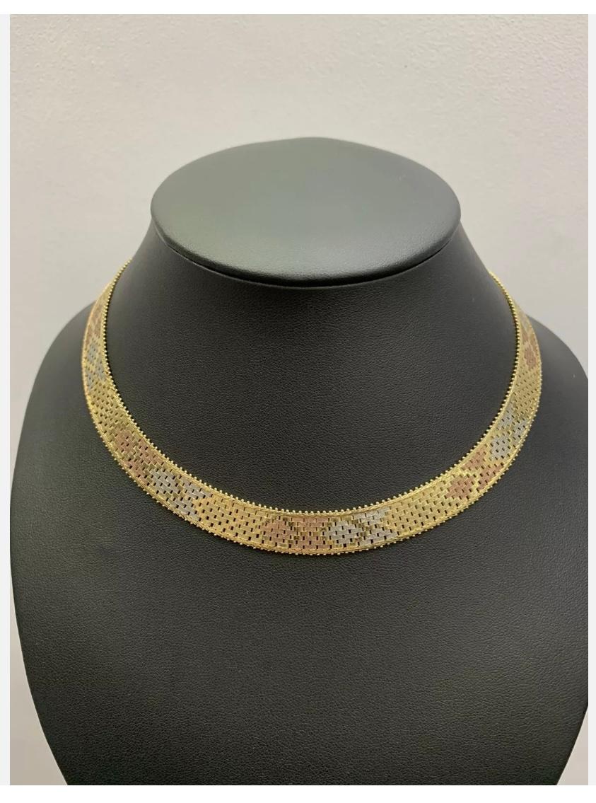 9ct Yellow Gold Chunky Tank Cuban Chain Necklace Italy 32.0g 16 Inches For Sale 6