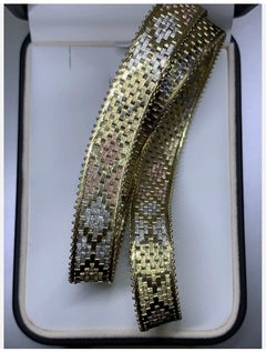 9ct Yellow Gold Chunky Tank Cuban Chain Necklace Italy 32.0g 16 Inches