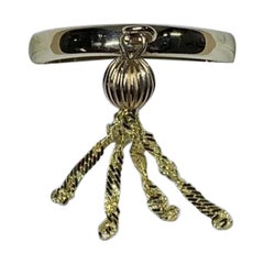 9ct Yellow Gold Chunky Tassel Drop Dangle Engagement Ring