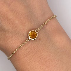 Pulsera de oro amarillo de 9 ct con citrino