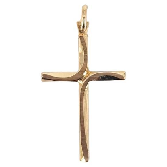9ct Yellow Gold Cross Pendant For Sale