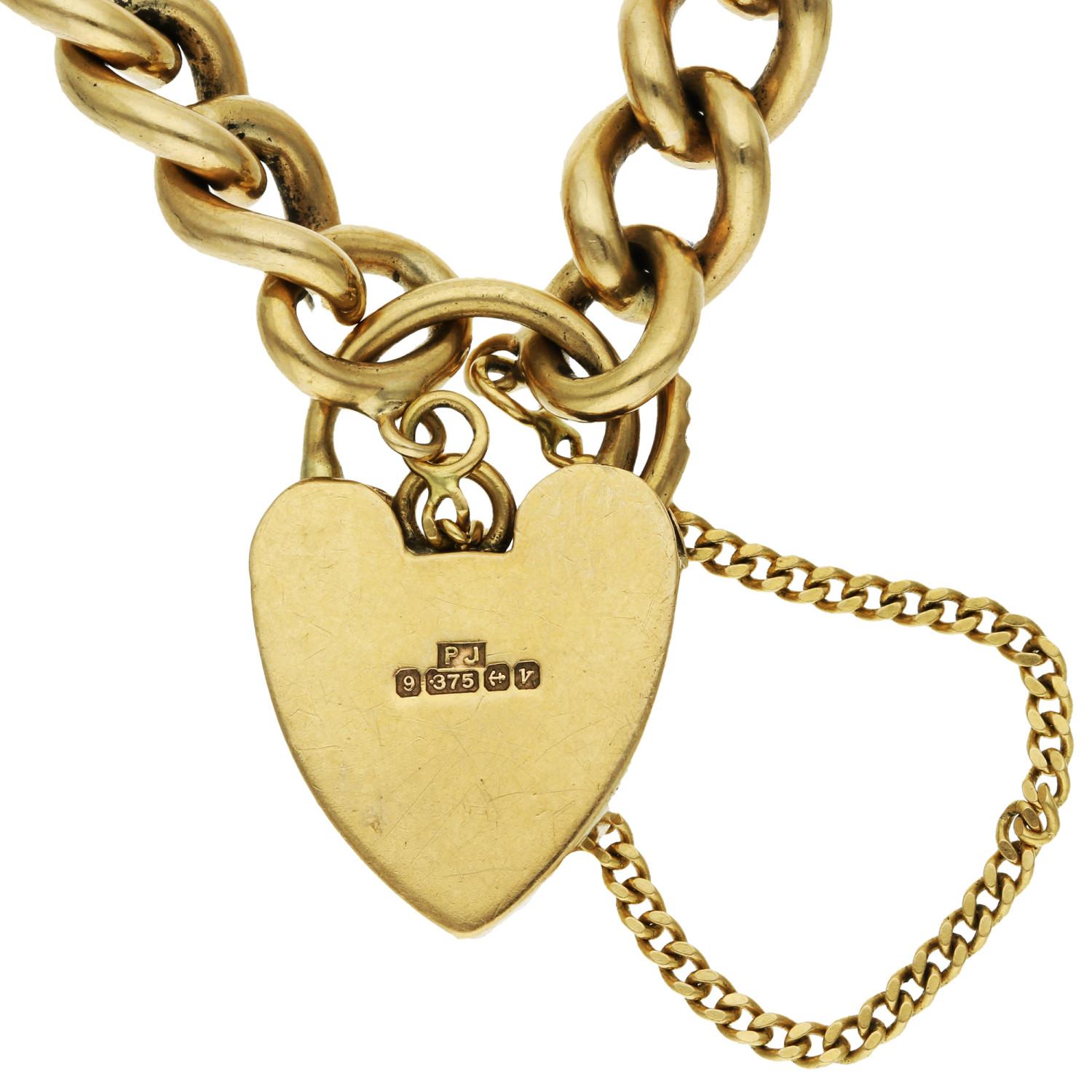 9ct Yellow Gold Curb Chain Bracelet 29.00 grams In Good Condition For Sale In Birmingham, GB