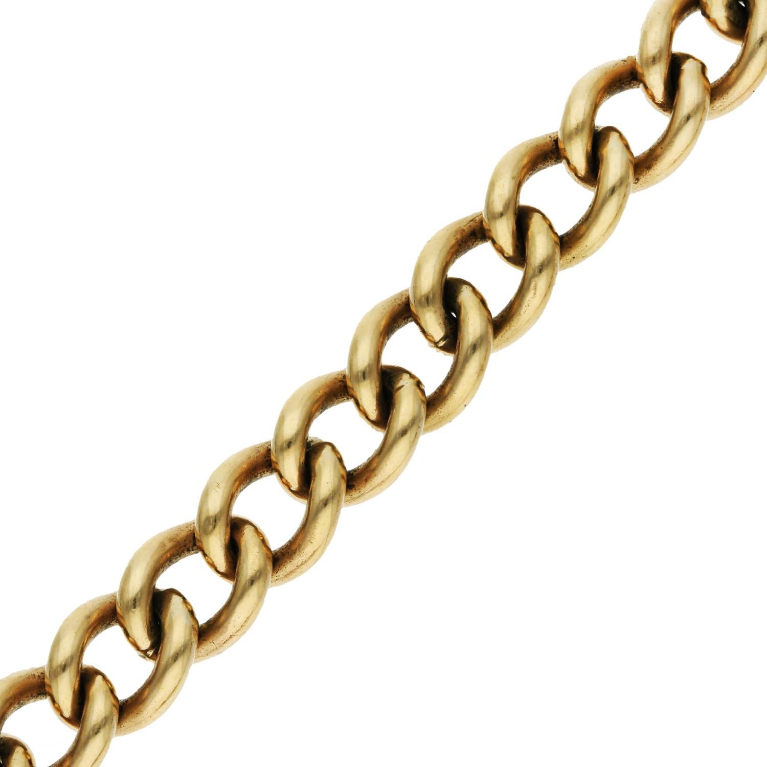 Women's 9ct Yellow Gold Curb Chain Bracelet 29.00 grams For Sale