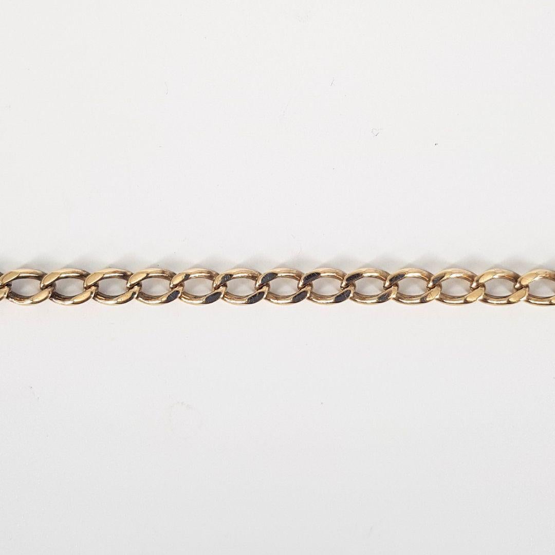  Gorgeous
Item Attributes
Metal:                      9ct Yellow gold
Length:                            200mm
Width:                              5mm 
Height:                             1mm
Gross weight:           51.6 grams
