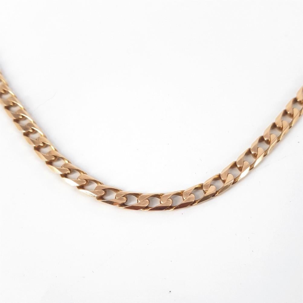 Modern 9ct Yellow Gold Curb Link Chain 