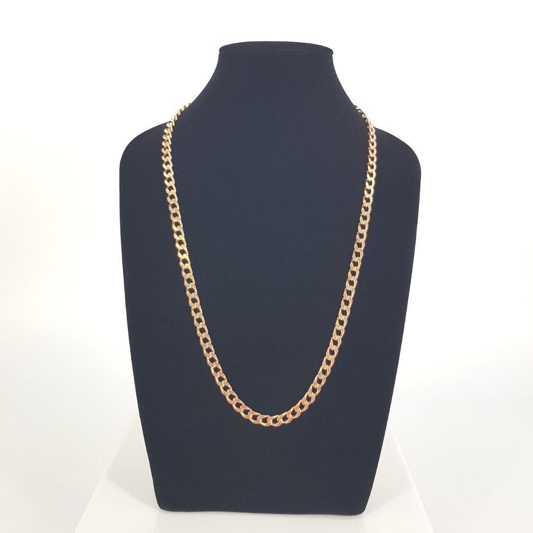 Men's 9ct Yellow Gold Curb Link Chain For Sale
