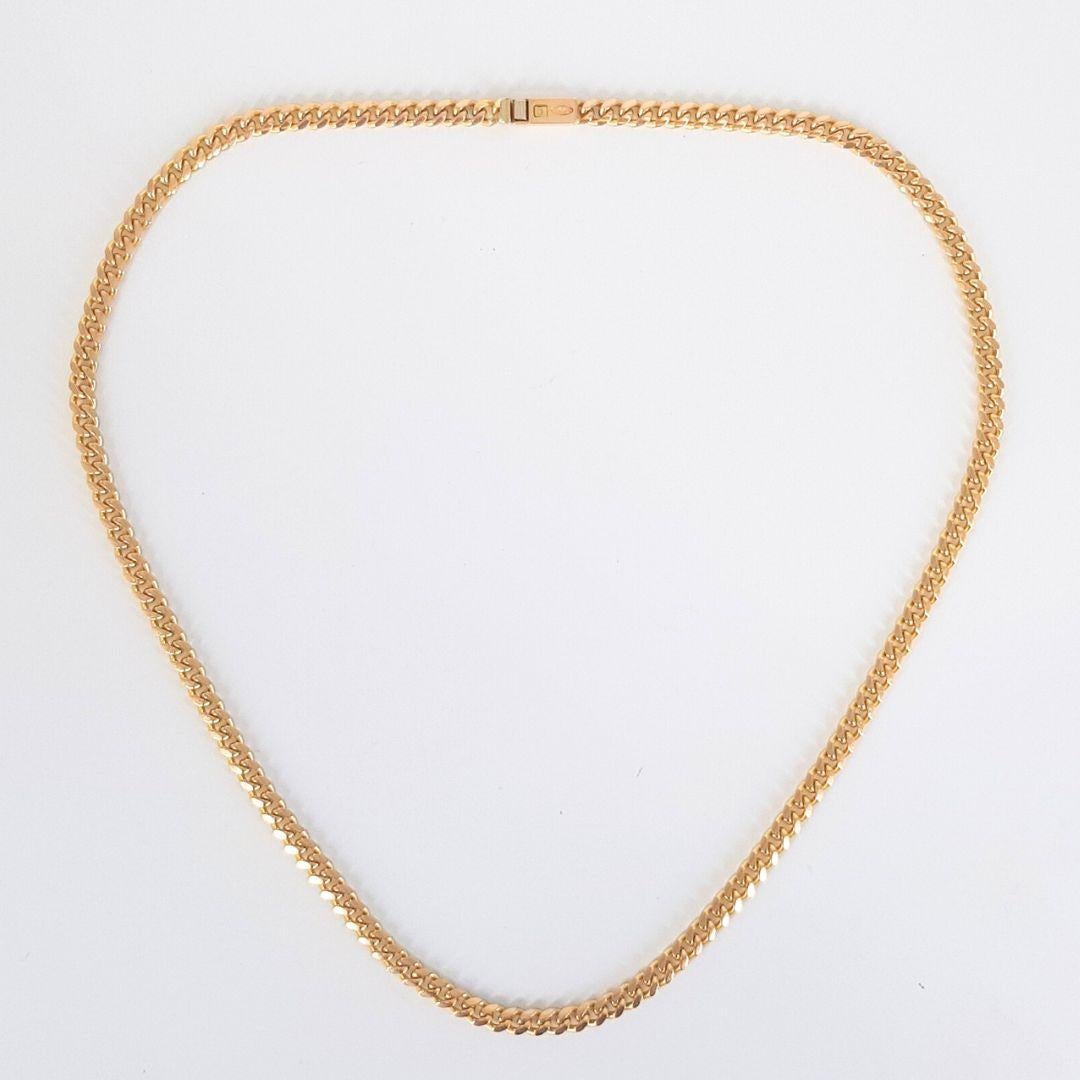 Women's or Men's 9ct Yellow Gold Curb Link Chain For Sale