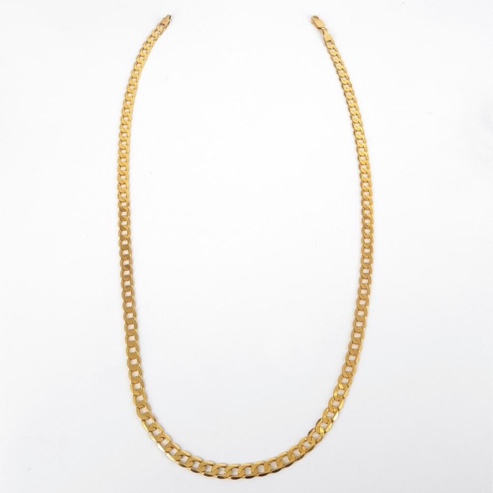 Women's or Men's 9ct Yellow Gold Curb Link Chain  For Sale