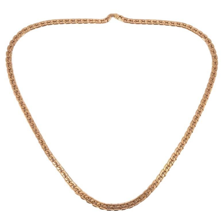 9ct Yellow Gold Curb Link Chain For Sale