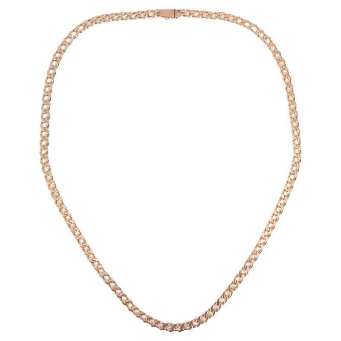 9ct Yellow Gold Curb Link Chain For Sale