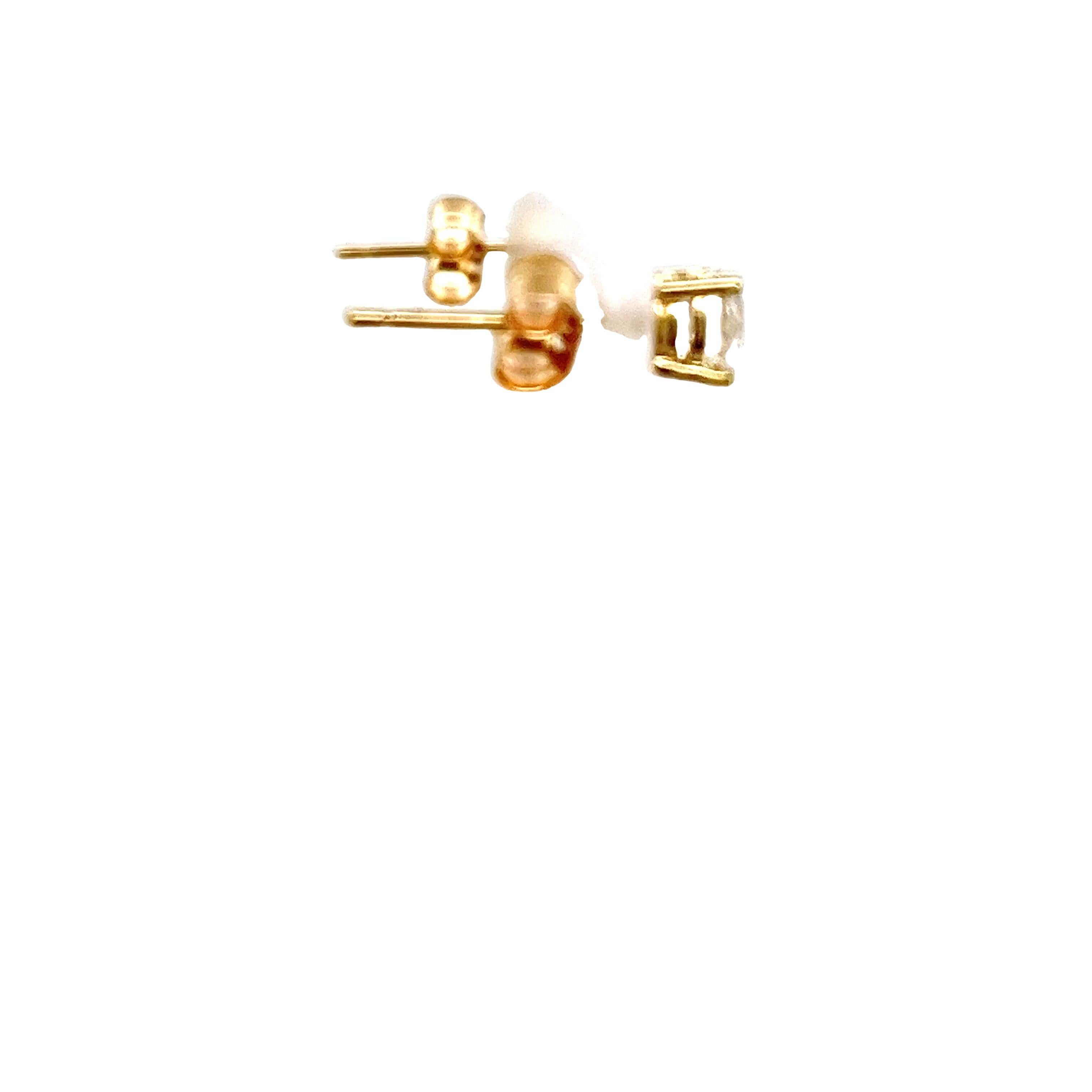 9ct Yellow Gold Diamond Earrings, Total Diamond Weight 1.06ct Lab Created For Sale 6