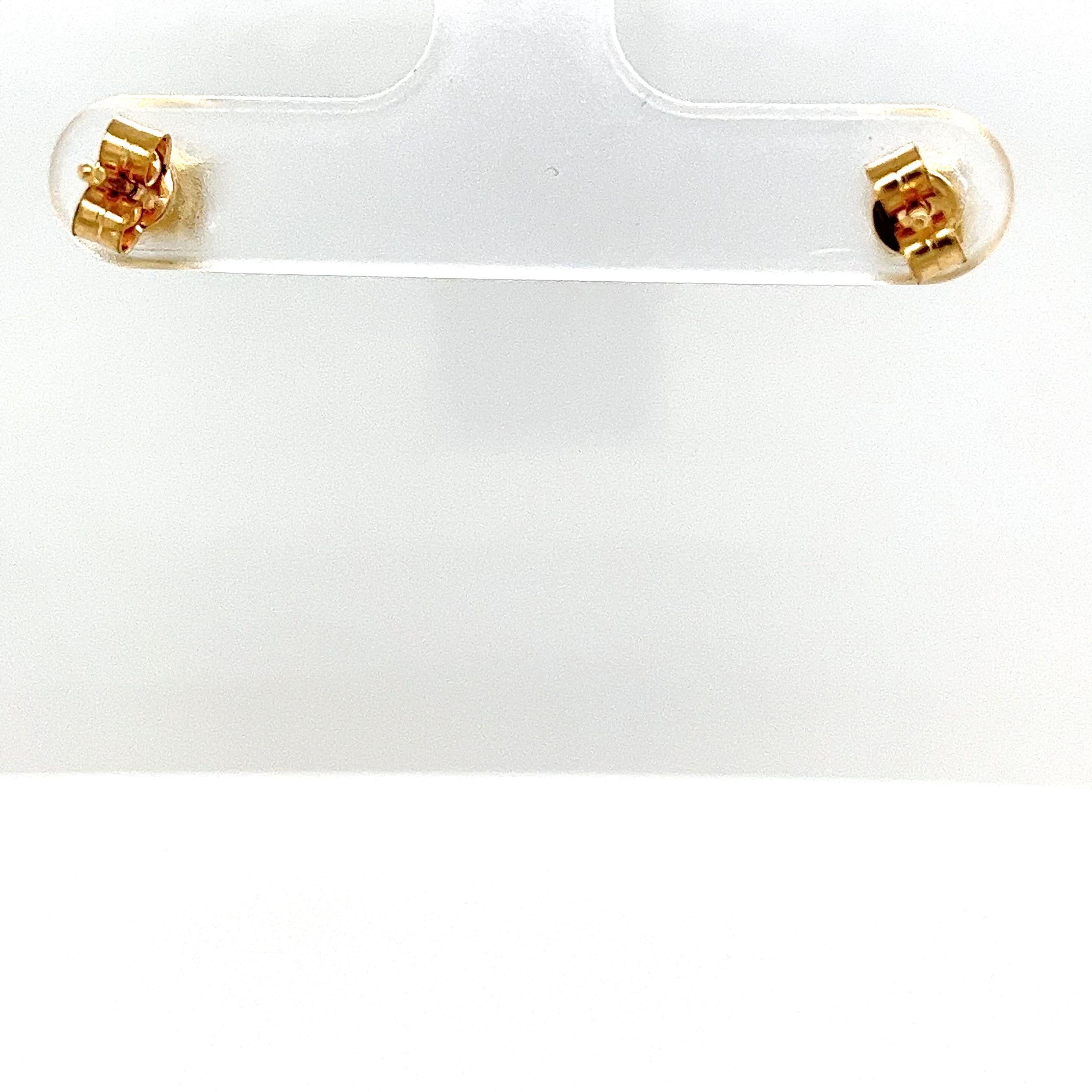 9ct Yellow Gold Diamond Earrings, Total Diamond Weight 1.06ct Lab Created For Sale 1