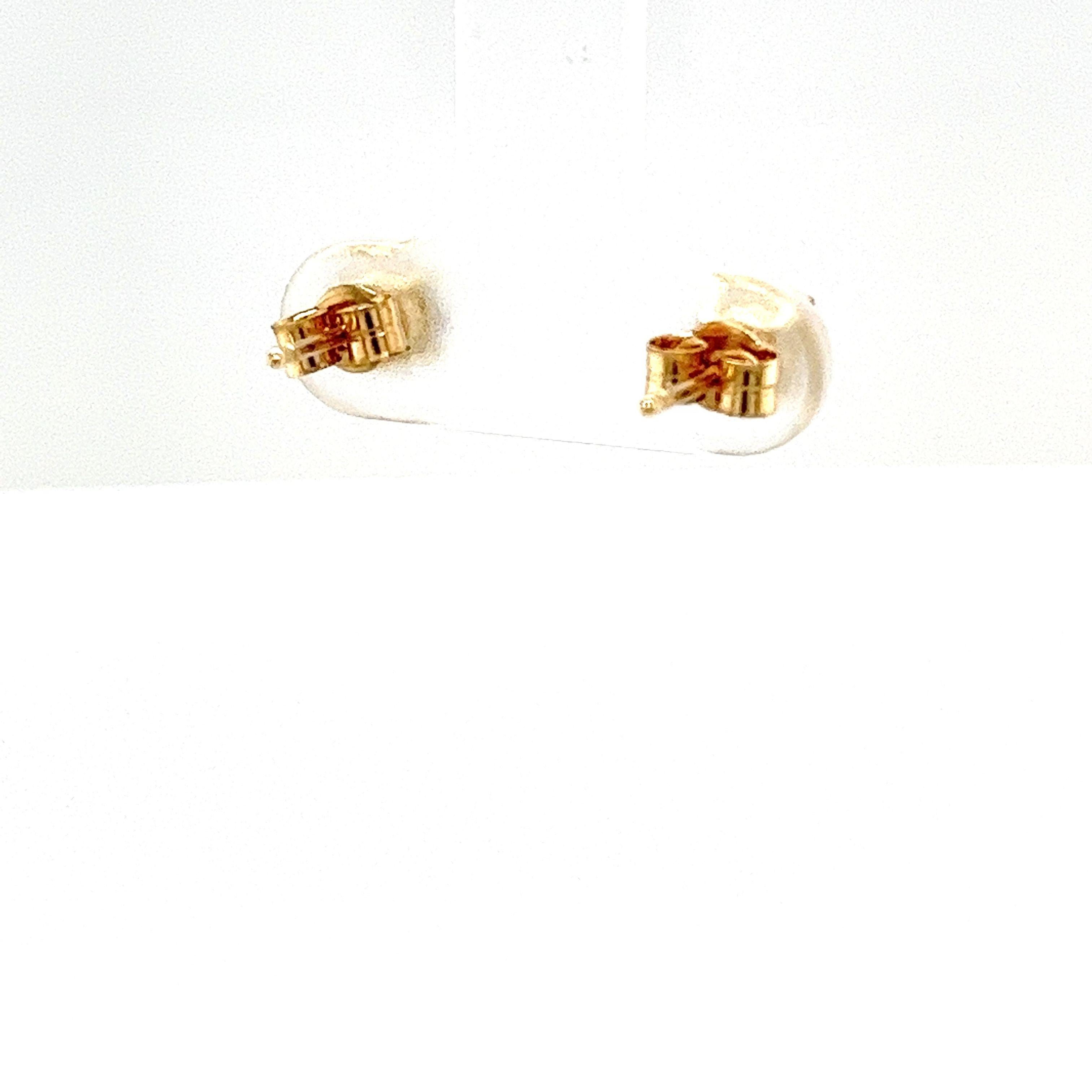9ct Yellow Gold Diamond Earrings, Total Diamond Weight 1.08ct Lab Created For Sale 2