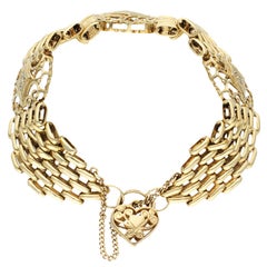 9ct Yellow Gold & Diamond Fancy Bracelet 29.50 grams