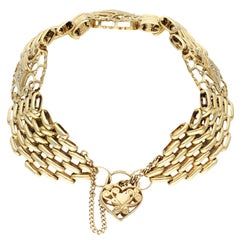 9 Karat Gelbgold & Diamant Fancy-Armband 29.50 Gramm