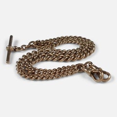 9ct Yellow Gold Double Albert Watch Chain, 1905, 50.8g
