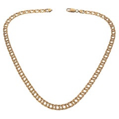 9ct Yellow Gold Double Curb Link Chain 