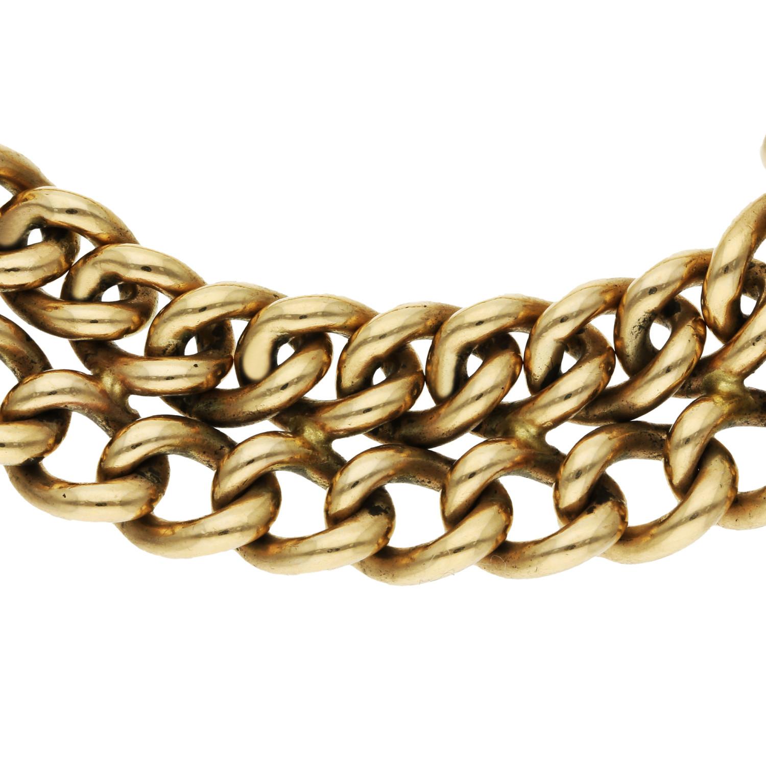 Discover timeless elegance with our exclusive 9ct Yellow Gold Double Row Curb Bracelet. Crafted with precision in the UK, this luxurious piece features interconnected, double-row curb links that shimmer with every turn. Perfect for both casual chic