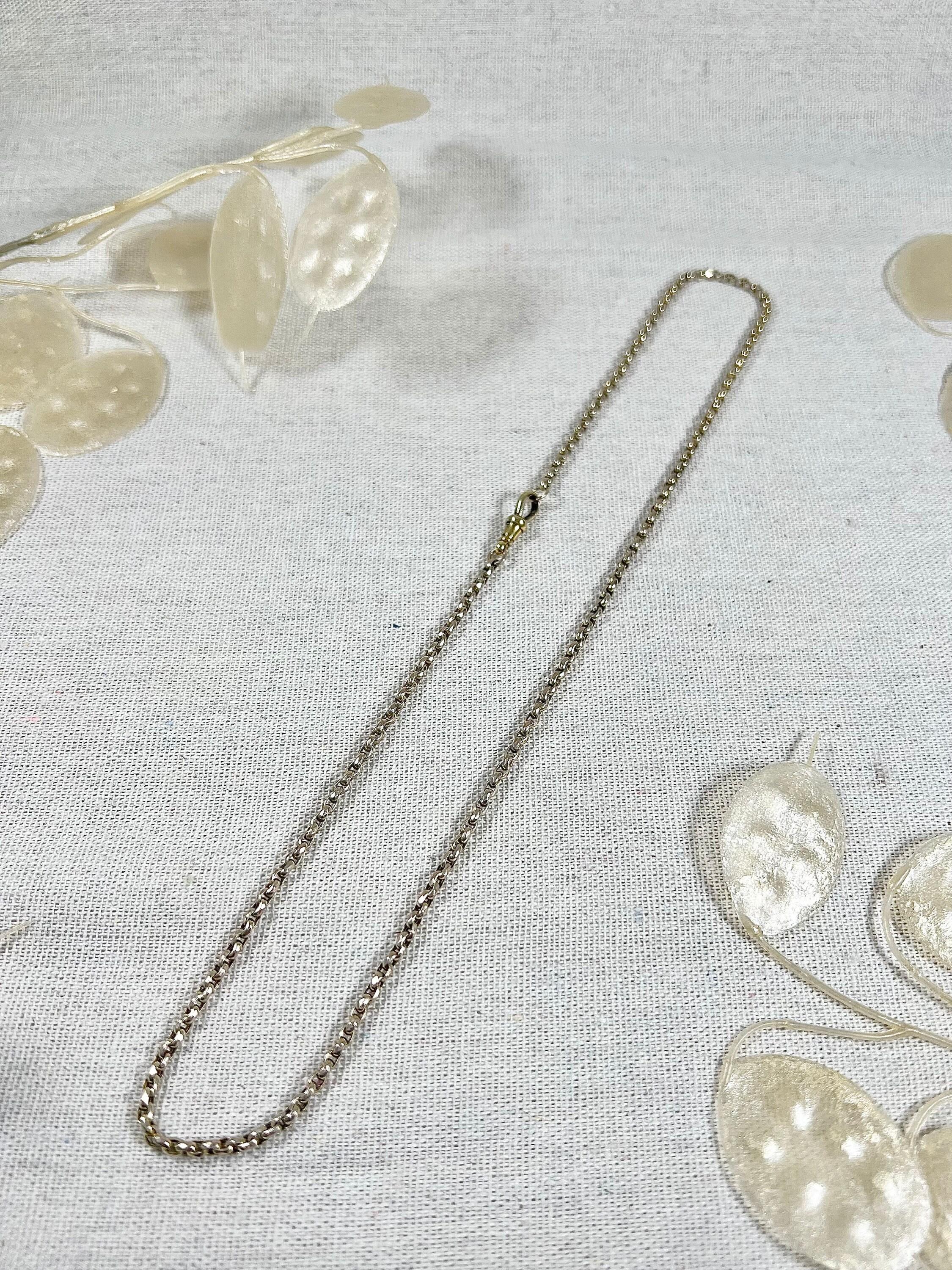 Women's or Men's 9ct Yellow Gold Edwardian Faceted Oval Belcher Link 20 Inch Chain Swivel Clasp