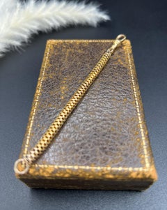 9ct Yellow Gold, Edwardian Snake Link Chain Extender Pendant with Swivel Clasp