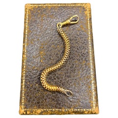 9ct Yellow Gold, Edwardian Snake Link Chain Extender Pendant with Swivel Clasp