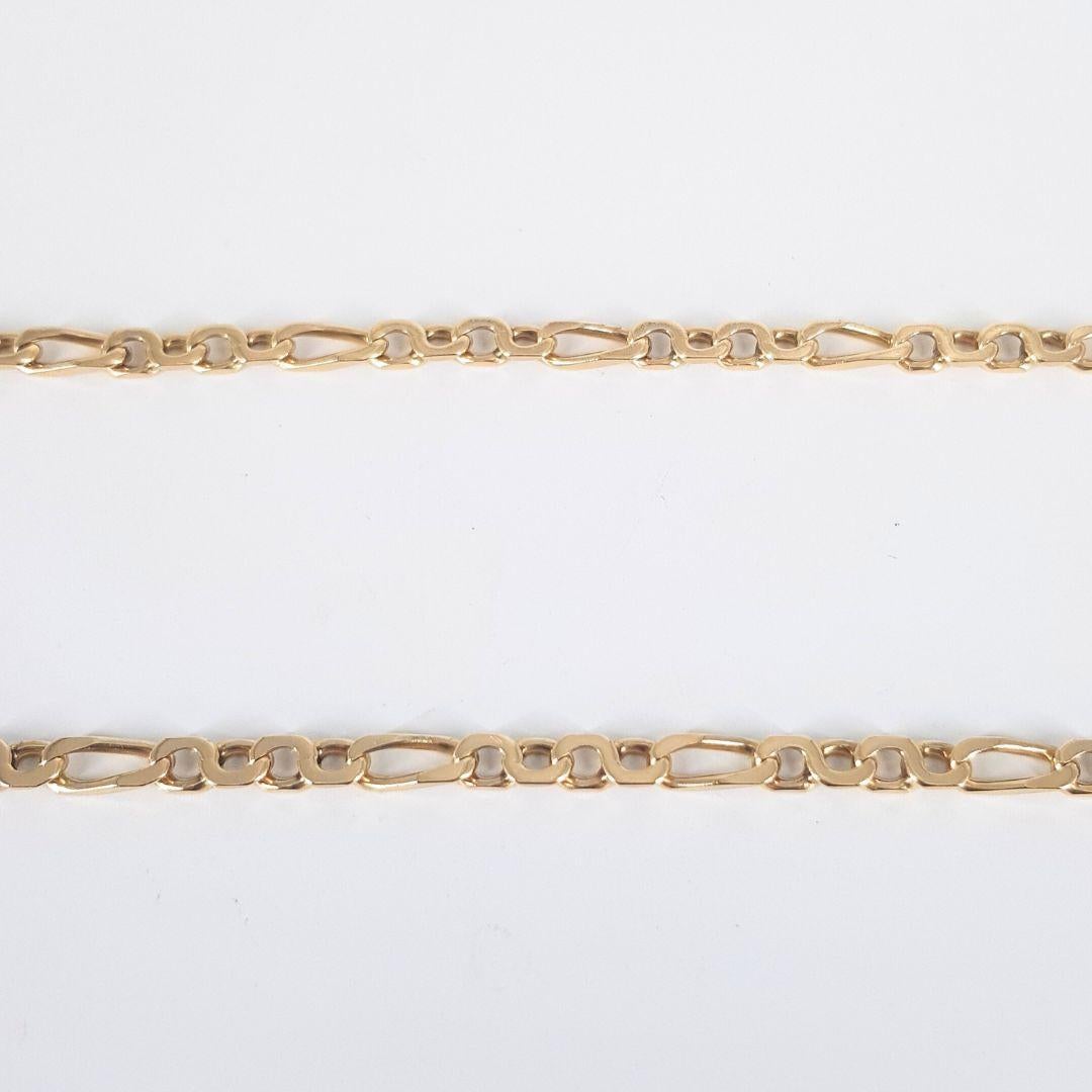 9ct Yellow Gold Figaro Link Chain In Excellent Condition For Sale In Cape Town, ZA