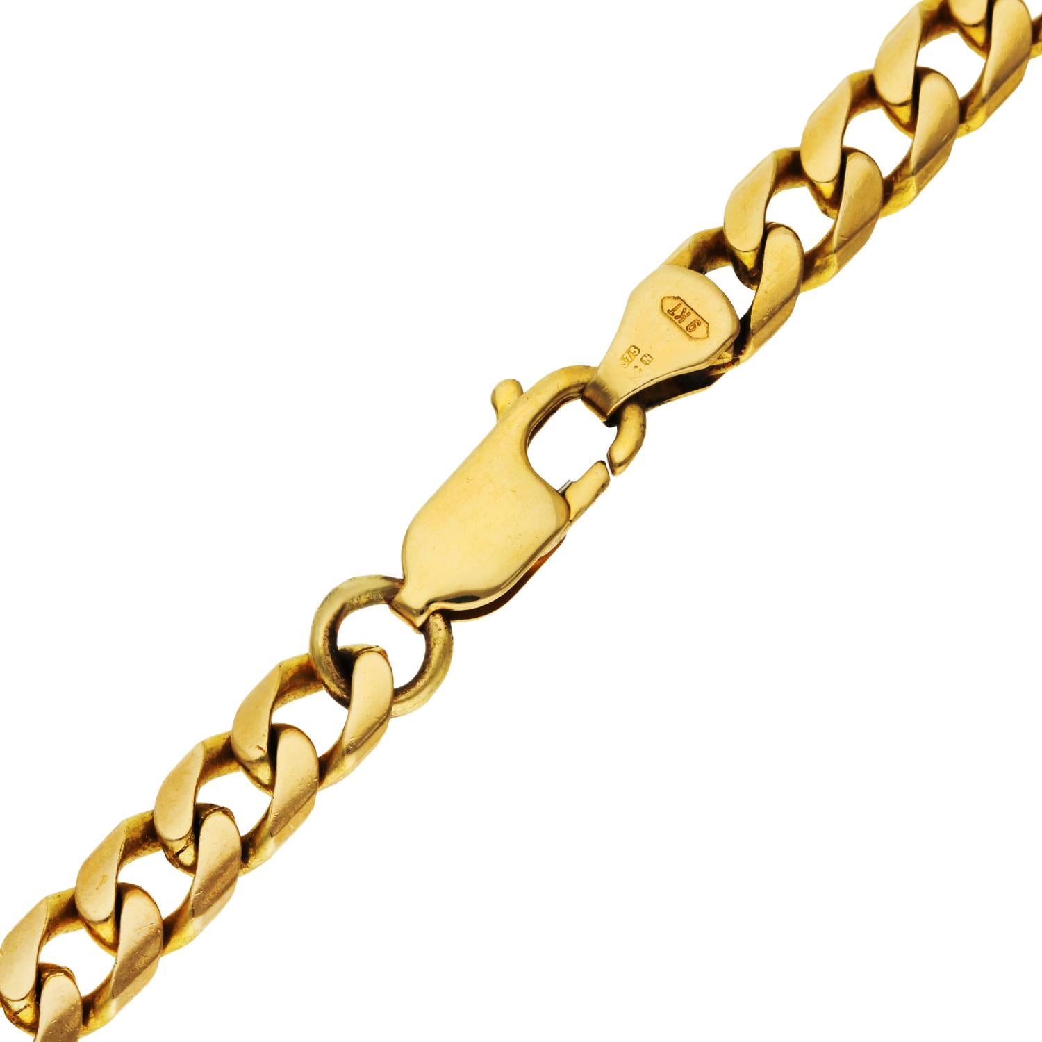  9ct Yellow Gold Filed Curb 22 Inch Chain - 36.4 Grams  In Good Condition For Sale In Birmingham, GB