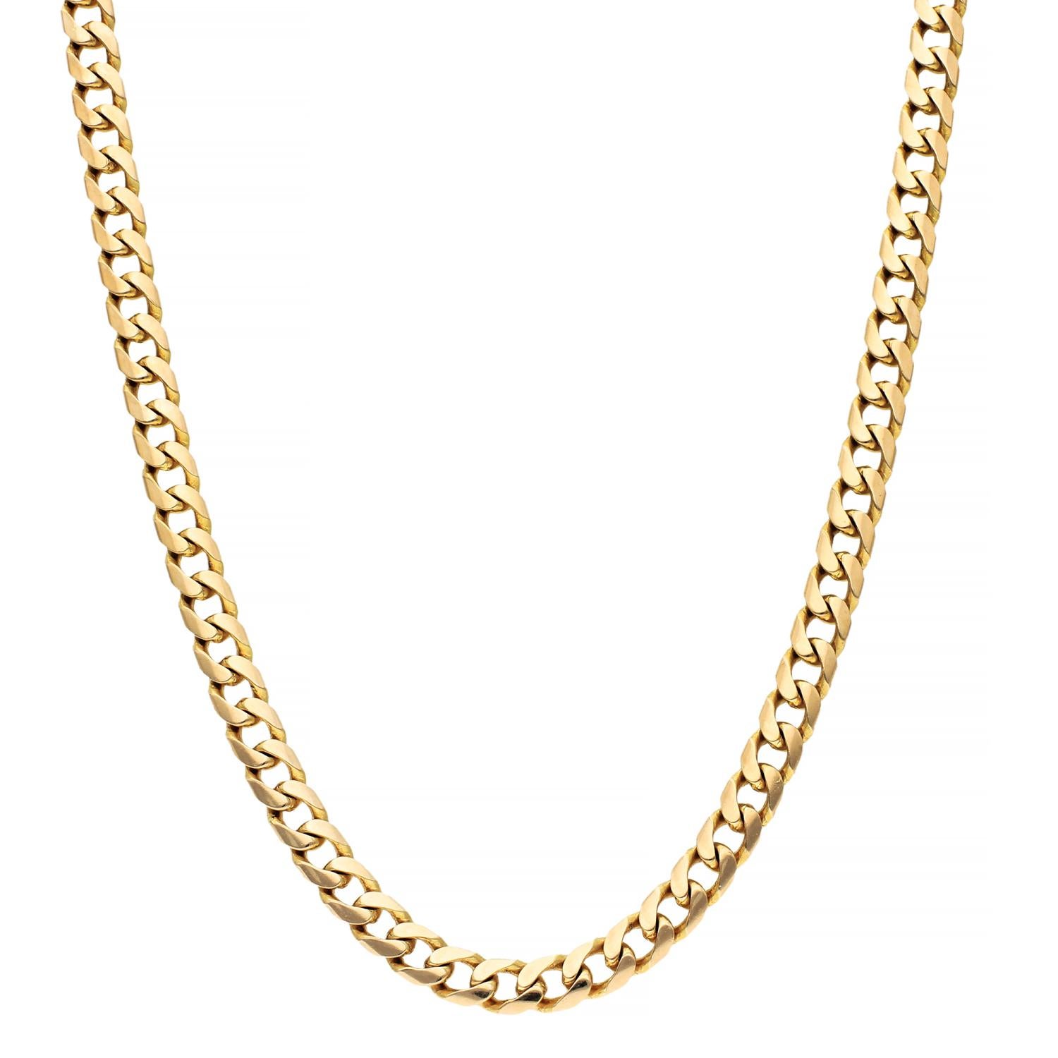  9ct Yellow Gold Filed Curb 22 Inch Chain - 36.4 Grams  For Sale