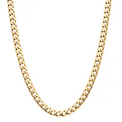 Cadena de 22 pulgadas de oro amarillo de 9 ct Filed Curb - 36,4 gramos