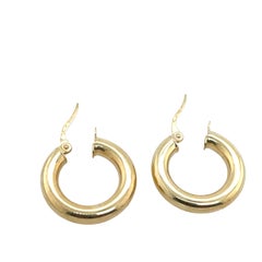 9ct Yellow Gold Hoop Earrings with Click Fittings