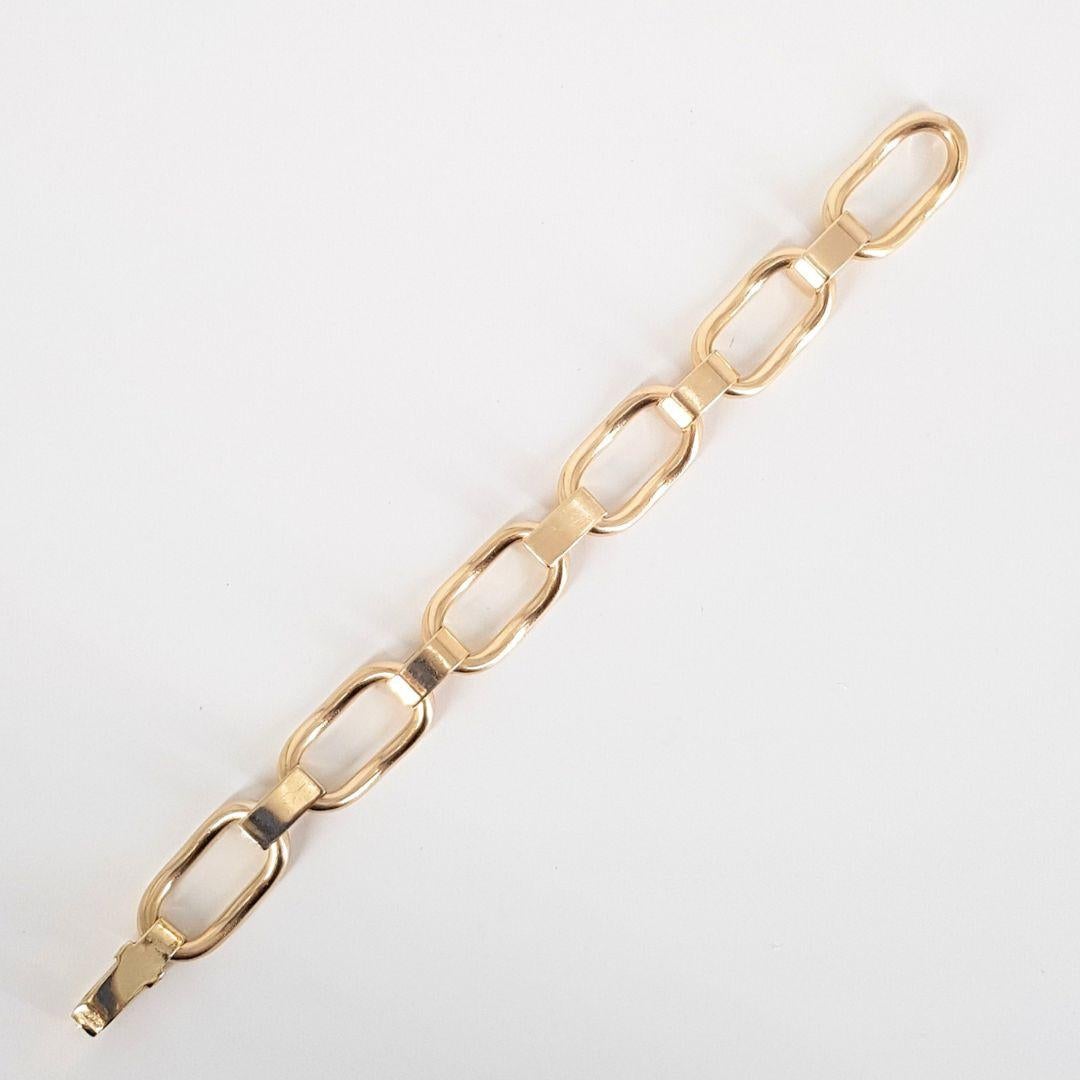 9ct Yellow Gold Large Curb Link Bracelet In Good Condition In Cape Town, ZA